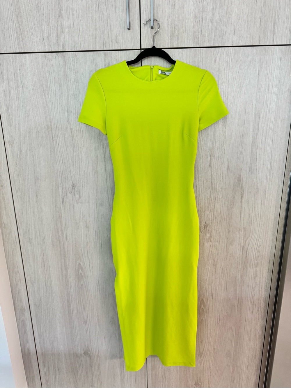 Zara Neon Lime Midi Dress